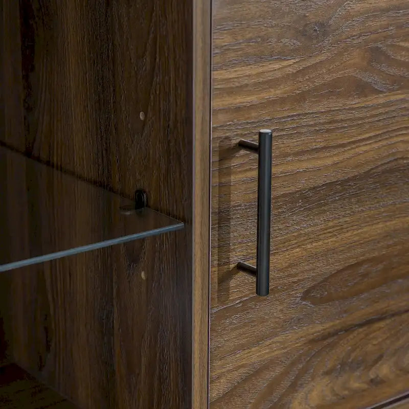 Meuble TV à deux portes de style moderne du milieu du siècle, de 152 cm