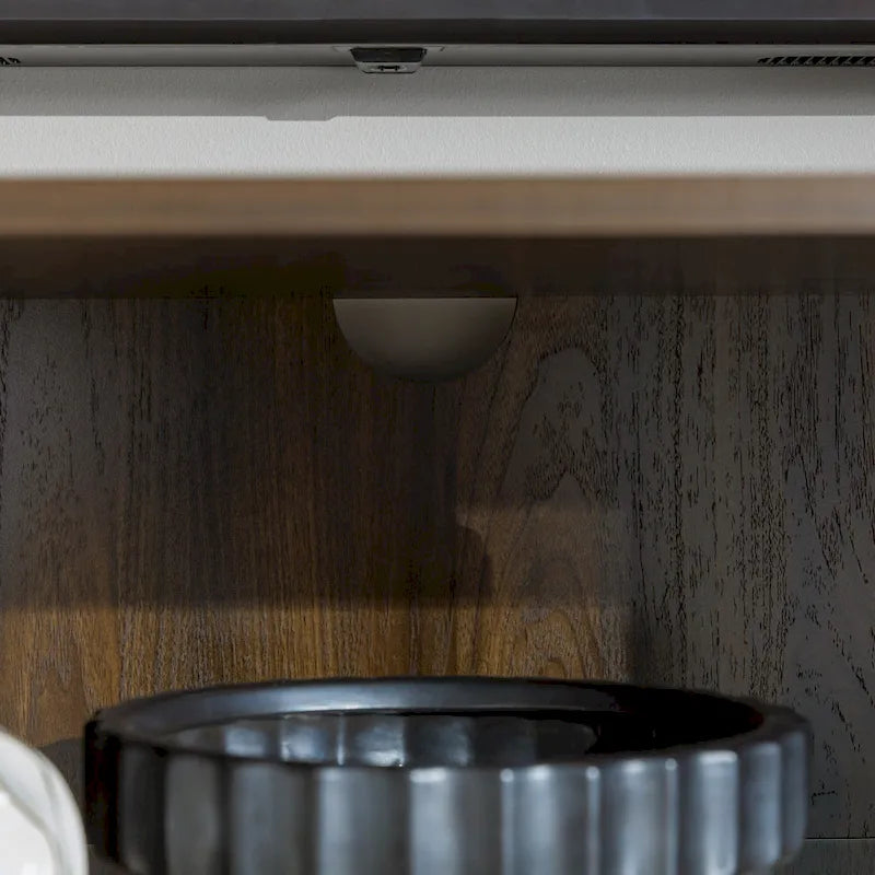 Meuble TV à deux portes de style moderne du milieu du siècle, de 152 cm
