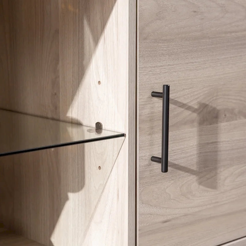 Meuble TV à deux portes de style moderne du milieu du siècle, de 152 cm