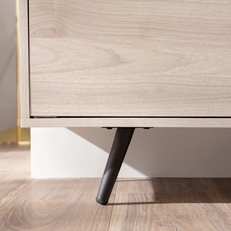 Meuble TV à deux portes de style moderne du milieu du siècle, de 152 cm