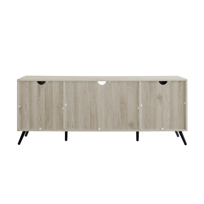 Meuble TV à deux portes de style moderne du milieu du siècle, de 152 cm