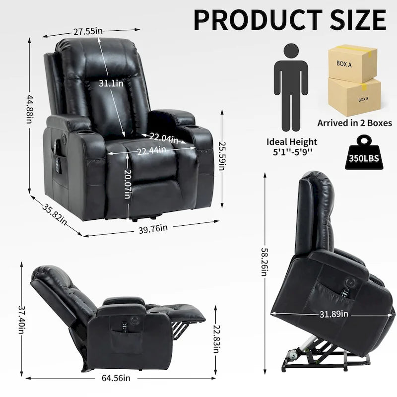 Fauteuil inclinable électrique réglable en hauteur
