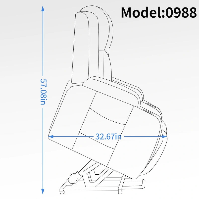 Fauteuil inclinable électrique réglable en hauteur