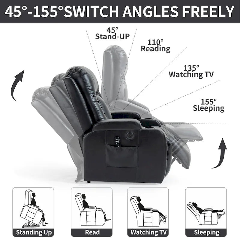 Fauteuil inclinable électrique réglable en hauteur