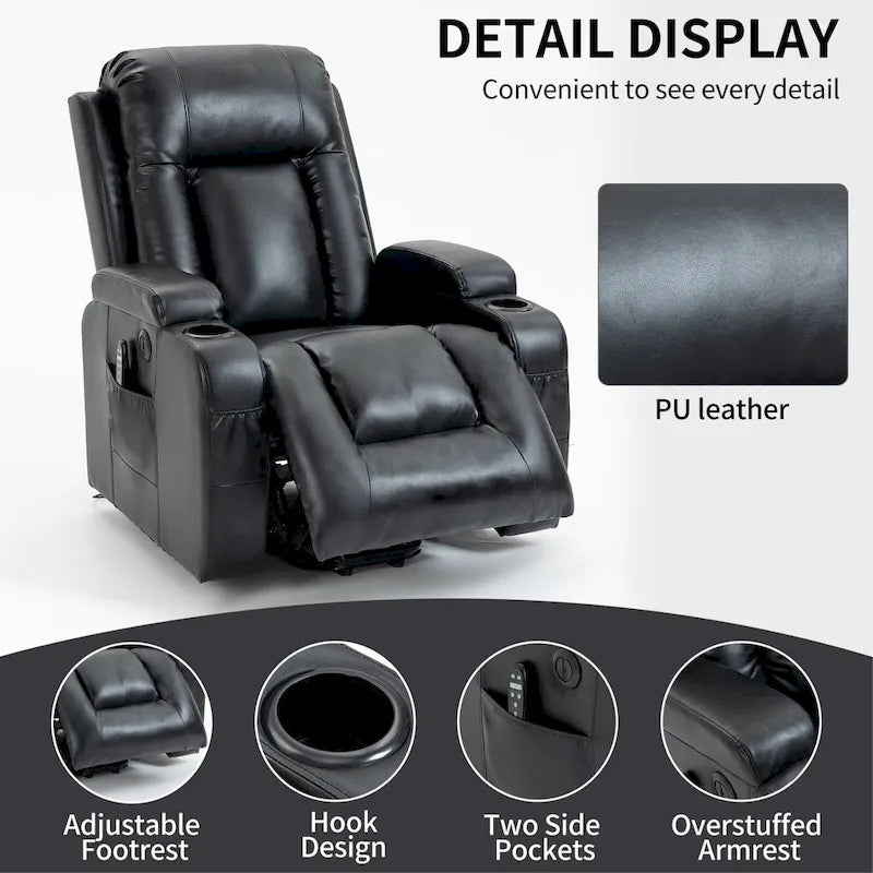 Fauteuil inclinable électrique réglable en hauteur