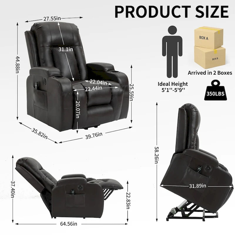 Fauteuil inclinable électrique réglable en hauteur