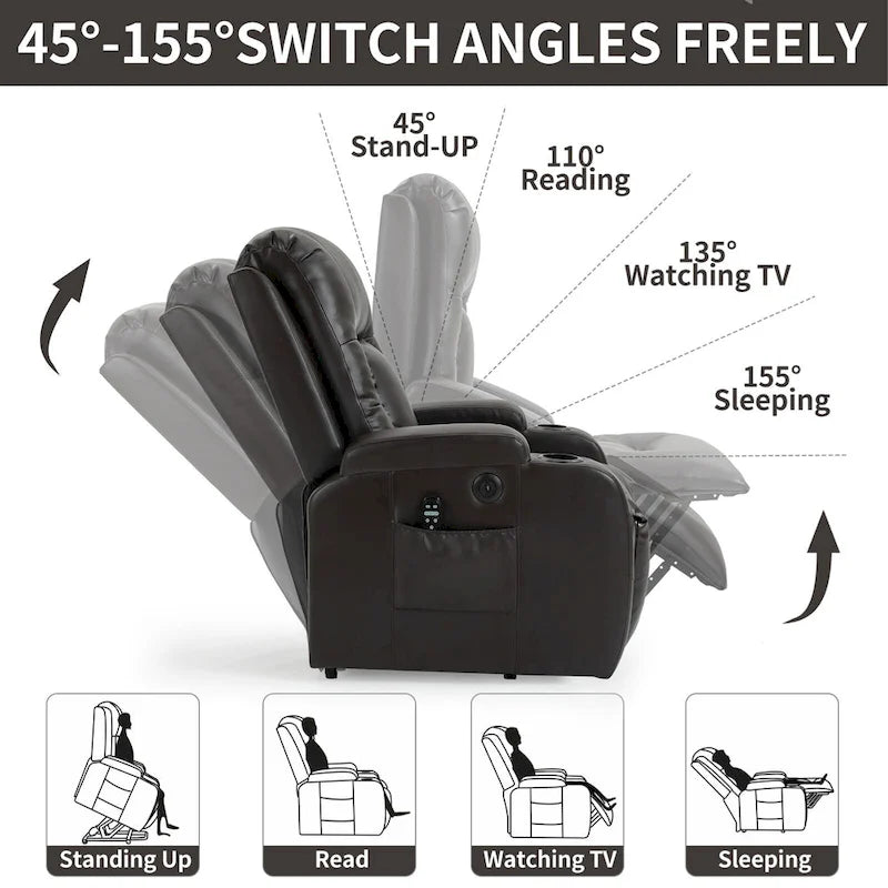 Fauteuil inclinable électrique réglable en hauteur