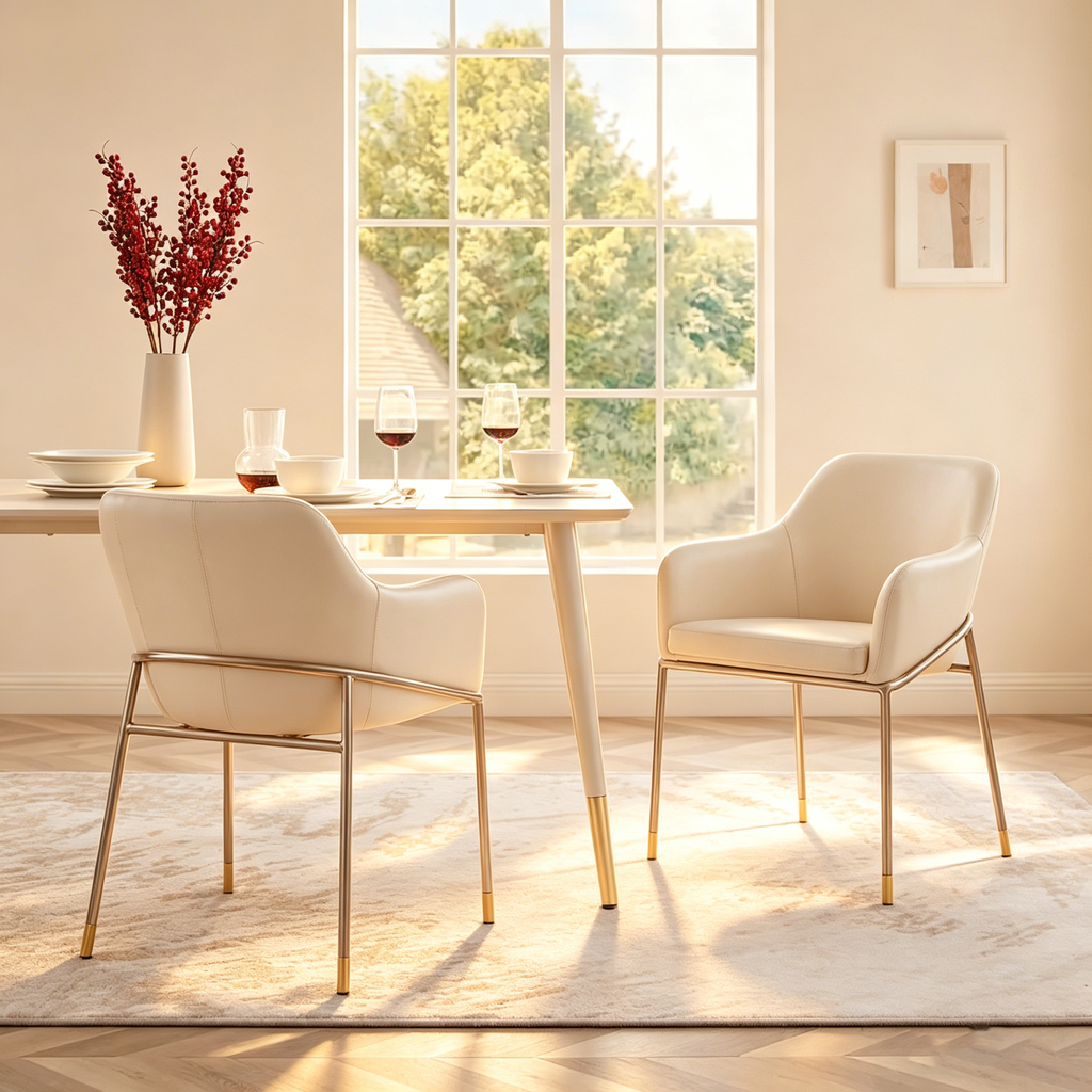 Chaise de salle à manger en cuir vegan