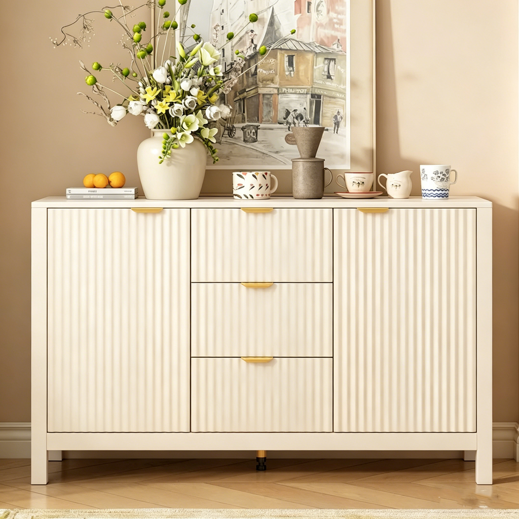 Meuble d'entrée moderne à motifs ondulés