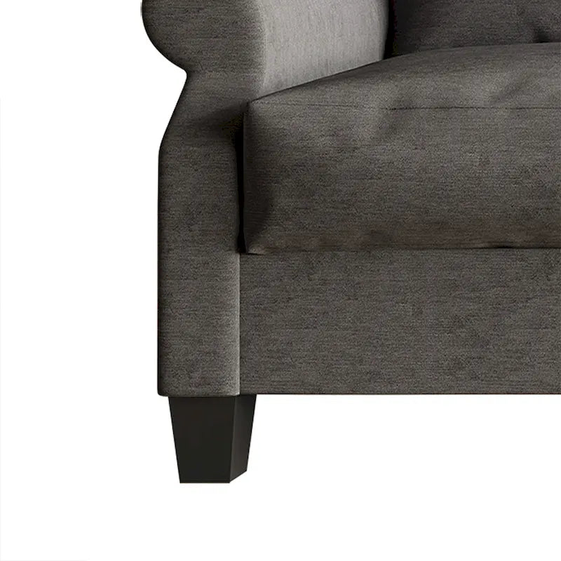 Fauteuil capitonné en lin