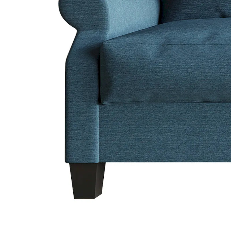 Fauteuil capitonné en lin