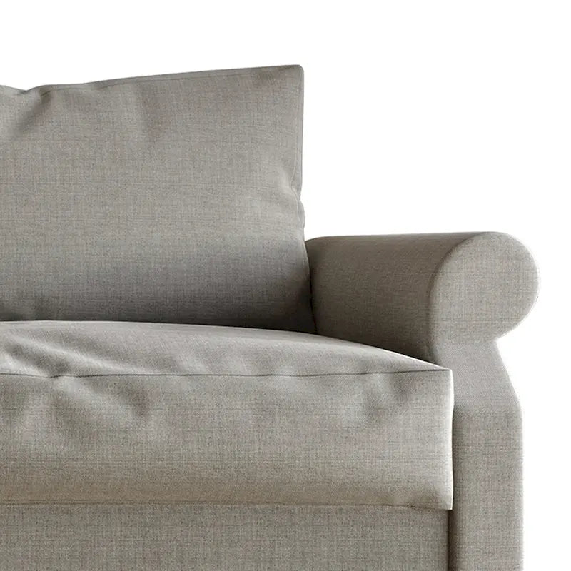 Fauteuil capitonné en lin