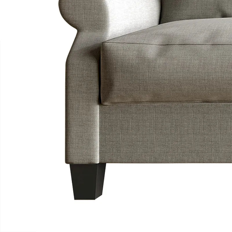 Fauteuil capitonné en lin