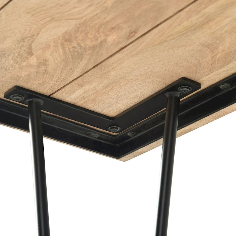 Table à manger en bois de style industriel