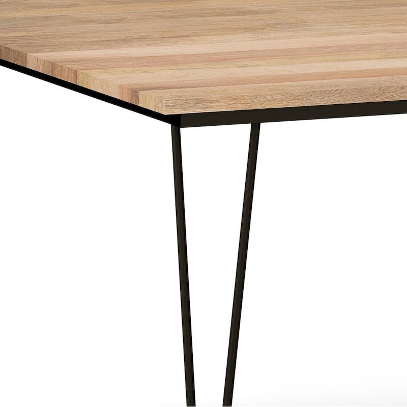 Table à manger en bois de style industriel