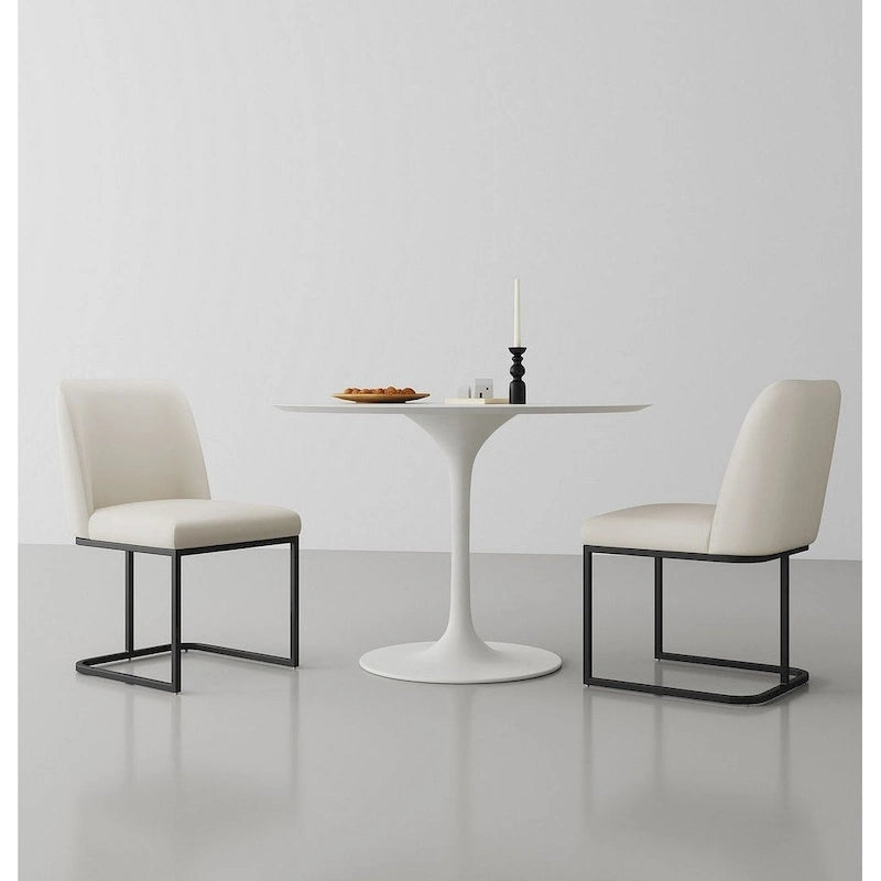 Chaises de salle à manger en similicuir (lot de 2)