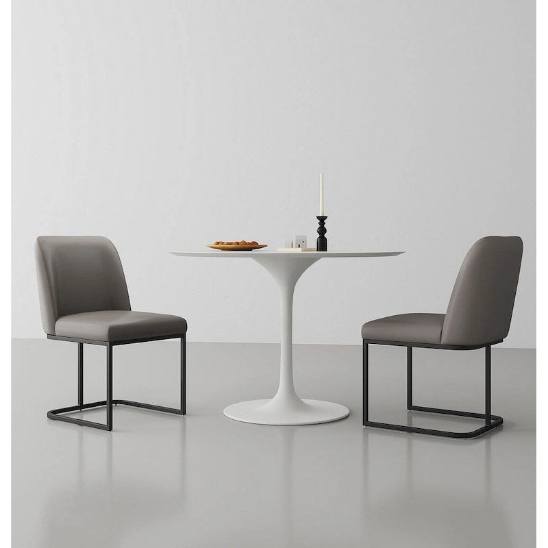Chaises de salle à manger en similicuir (lot de 2)
