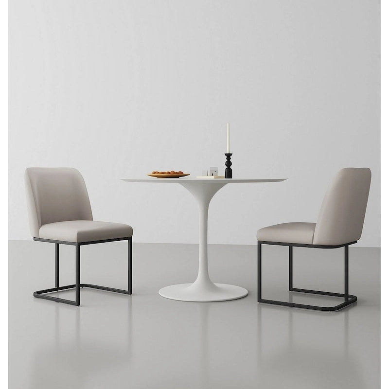 Chaises de salle à manger en similicuir (lot de 2)