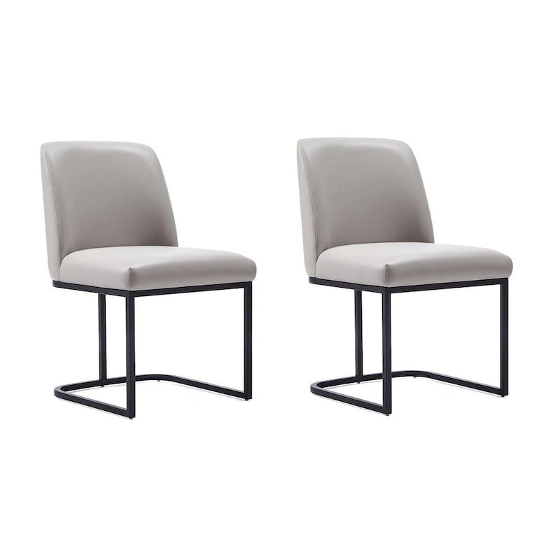 Chaises de salle à manger en similicuir (lot de 2)