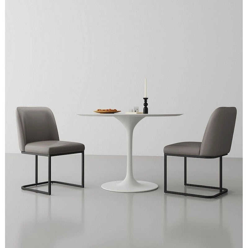 Chaises de salle à manger en similicuir (lot de 2)