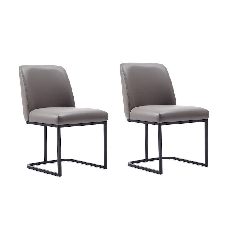 Chaises de salle à manger en similicuir (lot de 2)