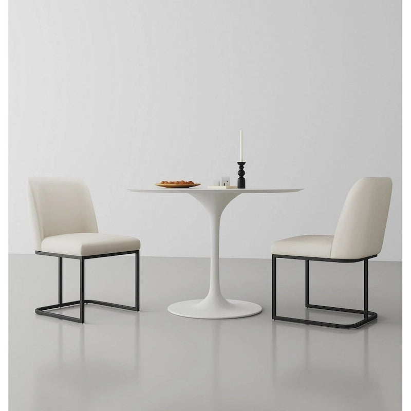Chaises de salle à manger en similicuir (lot de 2)