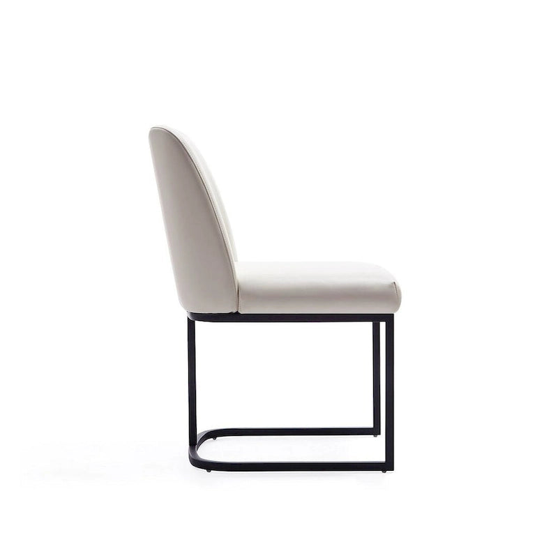 Chaises de salle à manger en similicuir (lot de 2)