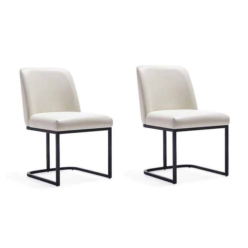 Chaises de salle à manger en similicuir (lot de 2)