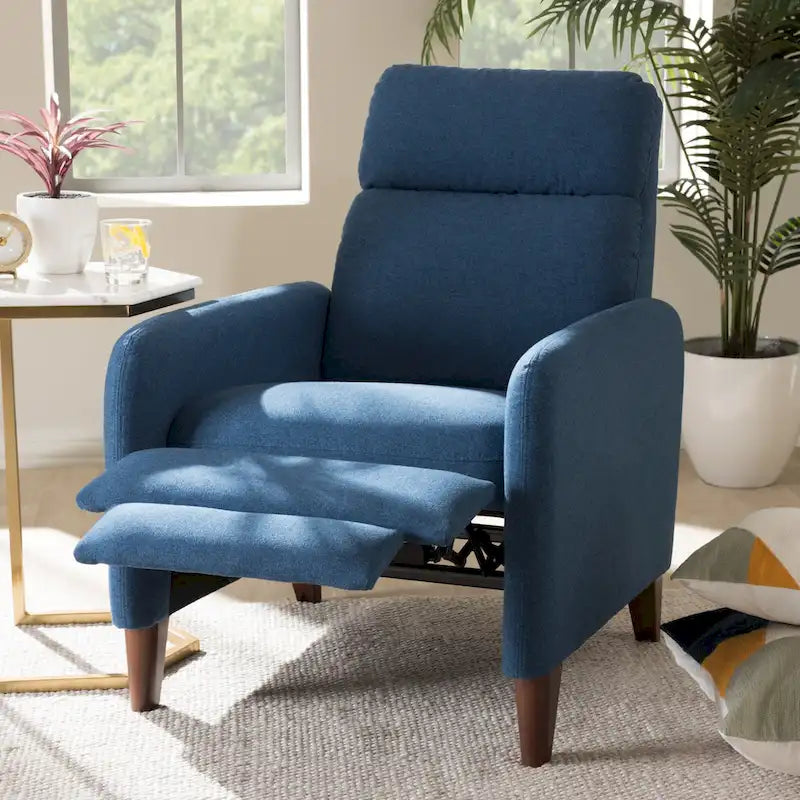 Fauteuil de salon en tissu de style Mid-century