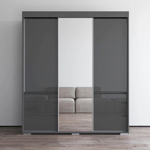 Armoire moderne 3 portes avec miroir de 180 cm