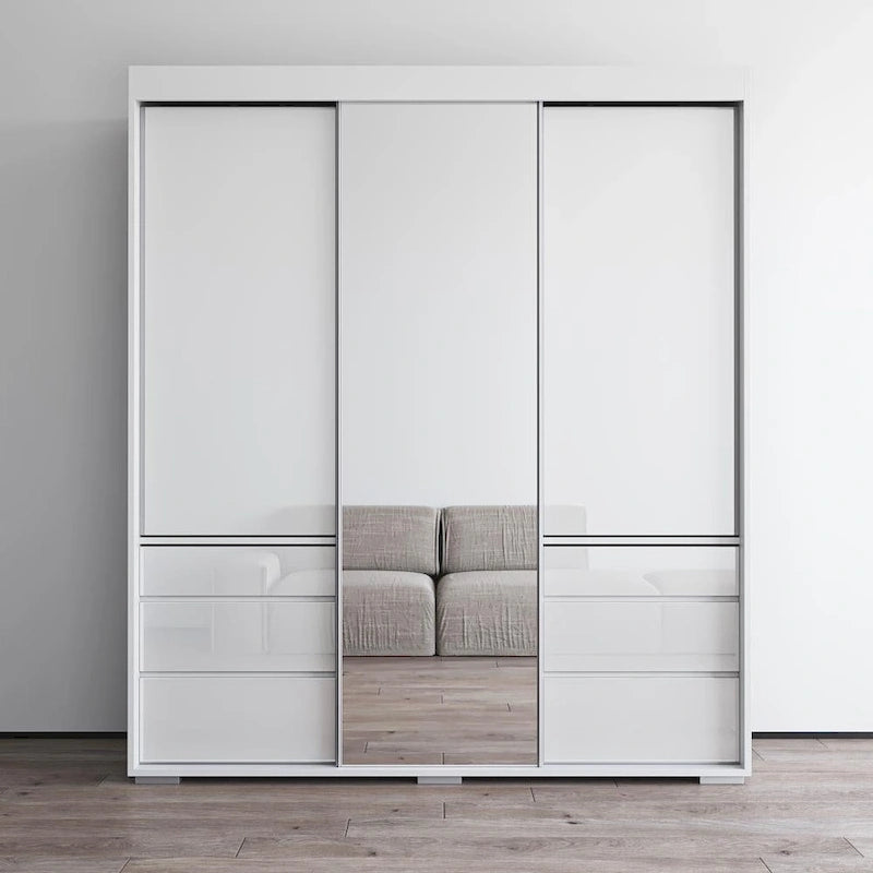 Armoire moderne 3 portes avec miroir de 180 cm
