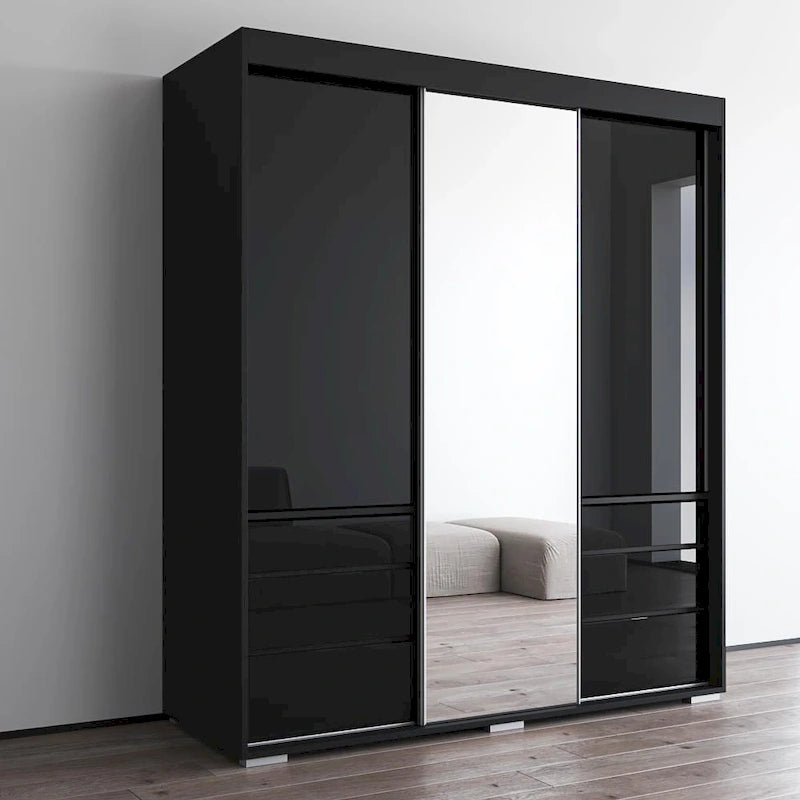 Armoire moderne 3 portes avec miroir de 180 cm