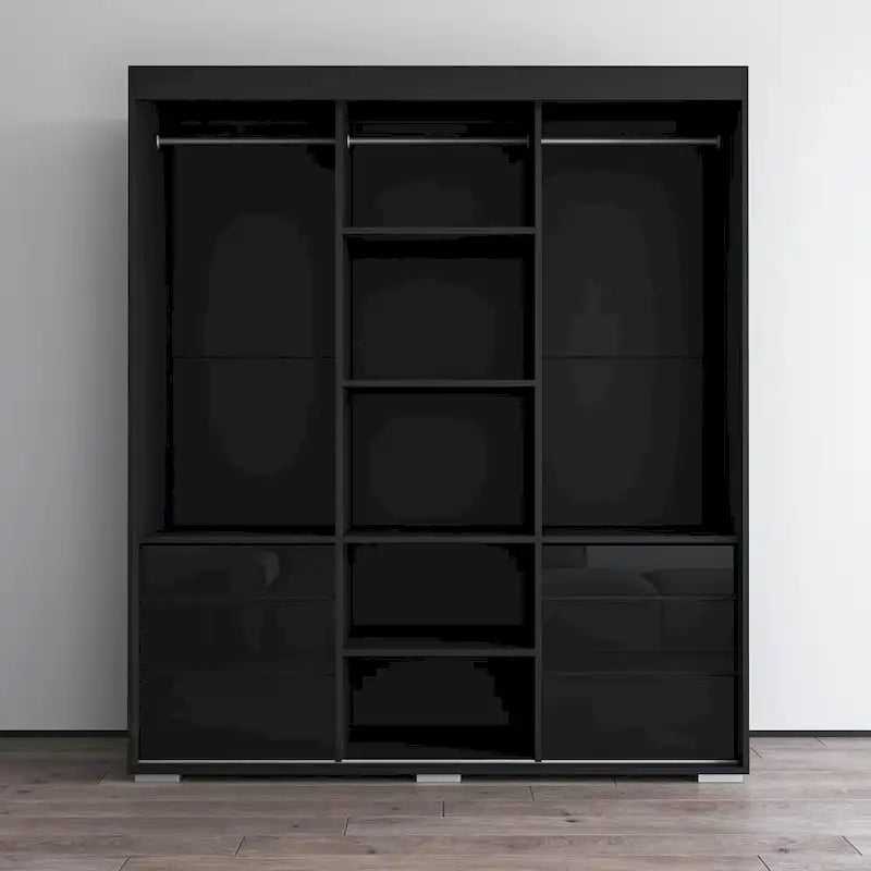 Armoire moderne 3 portes avec miroir de 180 cm
