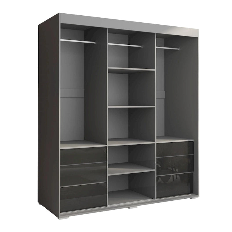 Armoire moderne 3 portes avec miroir de 180 cm