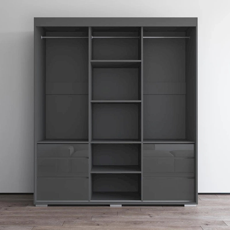 Armoire moderne 3 portes avec miroir de 180 cm