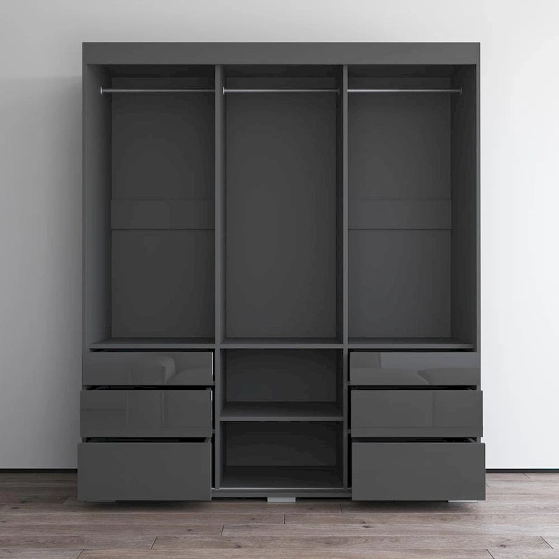 Armoire moderne 3 portes avec miroir de 180 cm