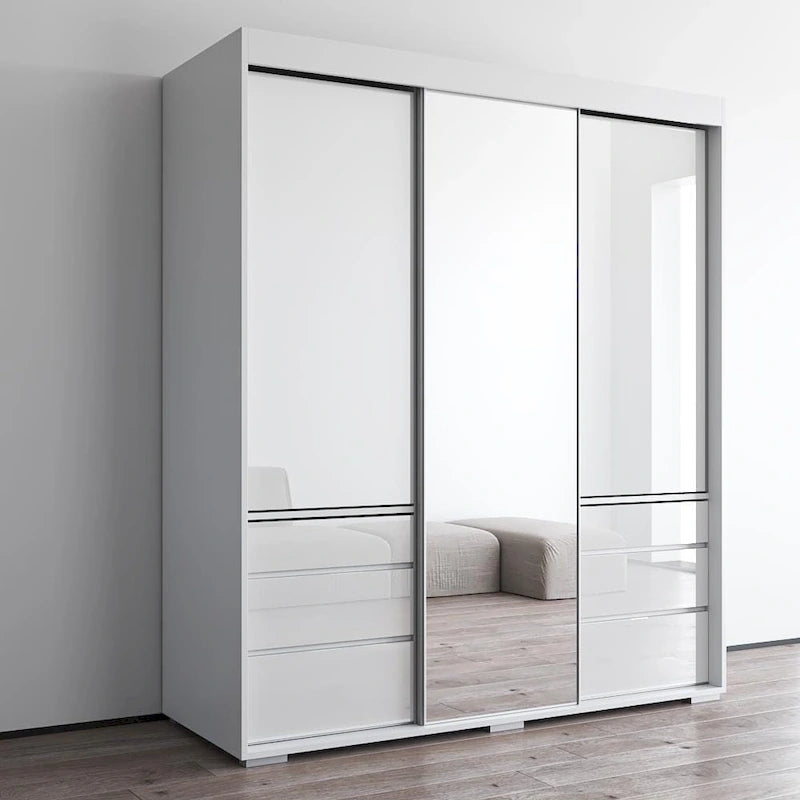 Armoire moderne 3 portes avec miroir de 180 cm
