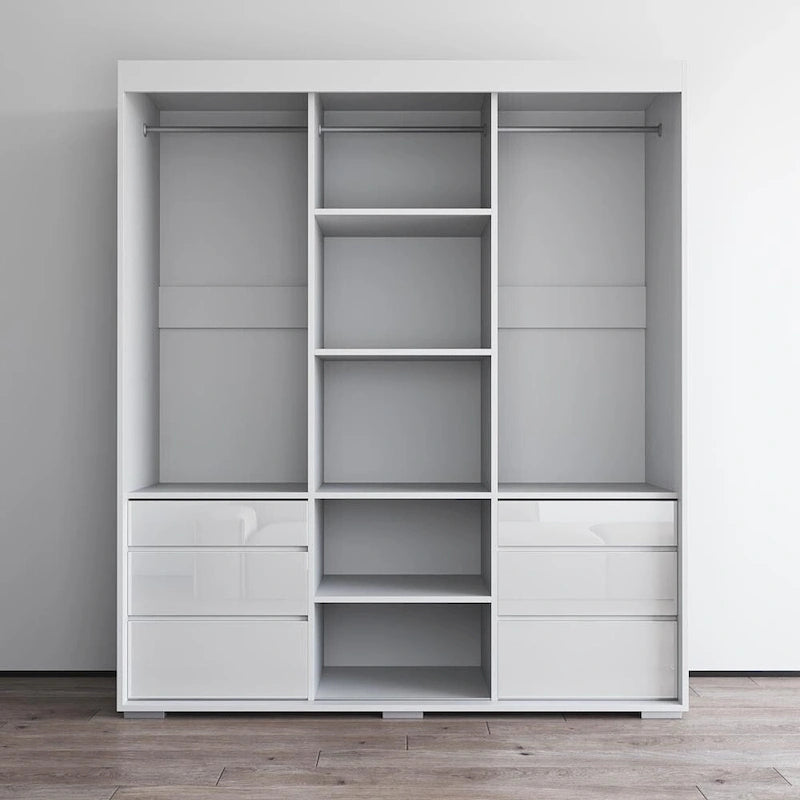 Armoire moderne 3 portes avec miroir de 180 cm