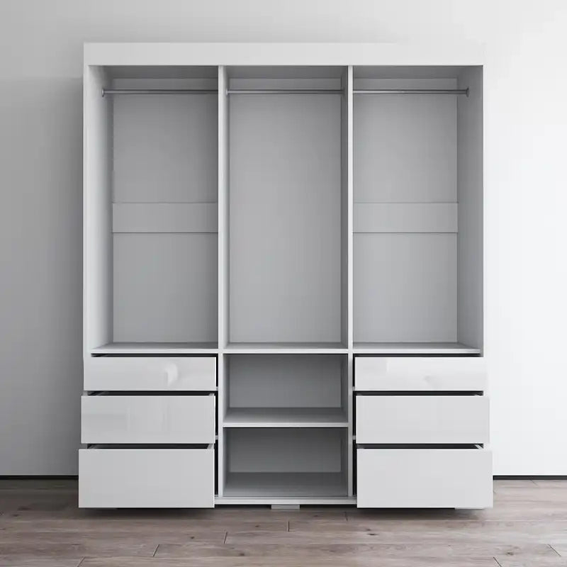 Armoire moderne 3 portes avec miroir de 180 cm