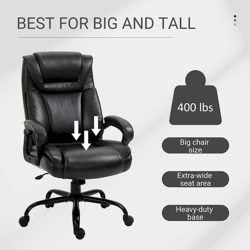 Fauteuil de bureau de direction extra-large et extra-haut