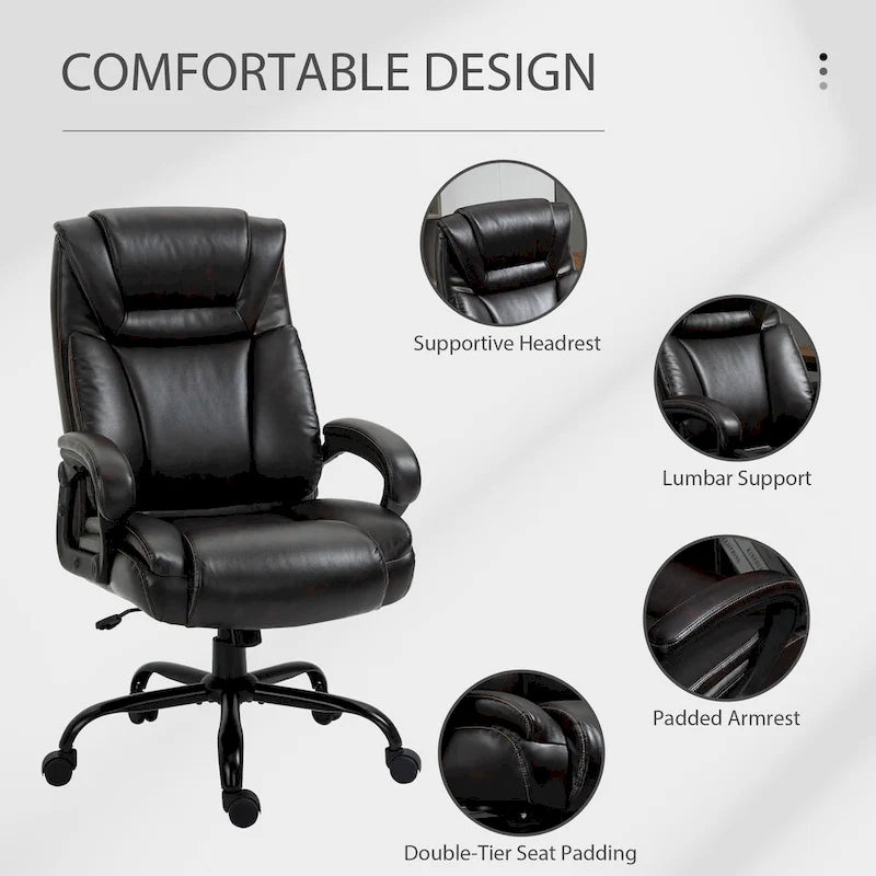 Fauteuil de bureau de direction extra-large et extra-haut