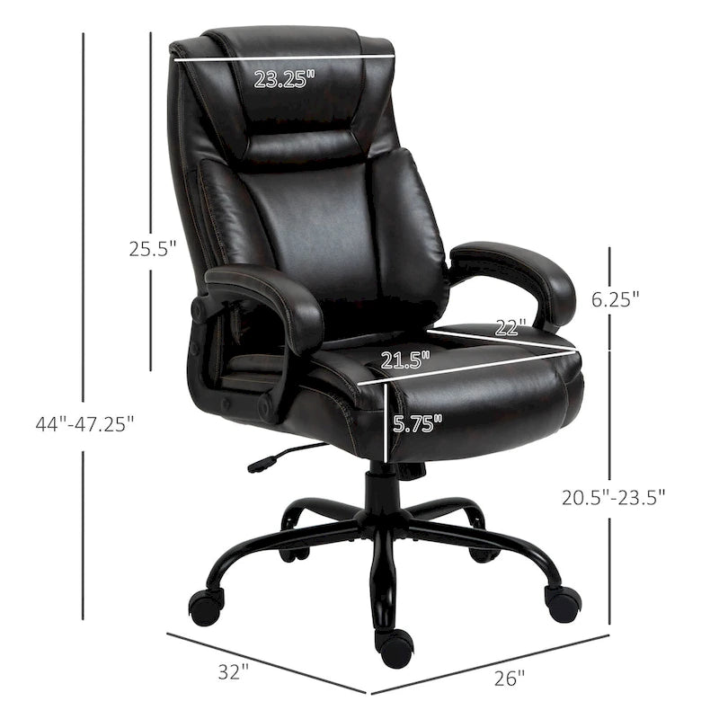 Fauteuil de bureau de direction extra-large et extra-haut