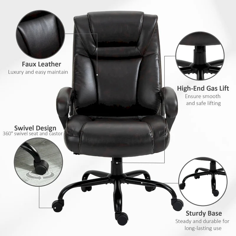 Fauteuil de bureau de direction extra-large et extra-haut