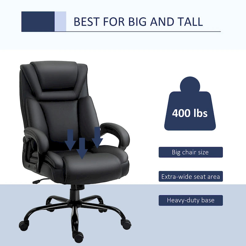 Fauteuil de bureau de direction extra-large et extra-haut