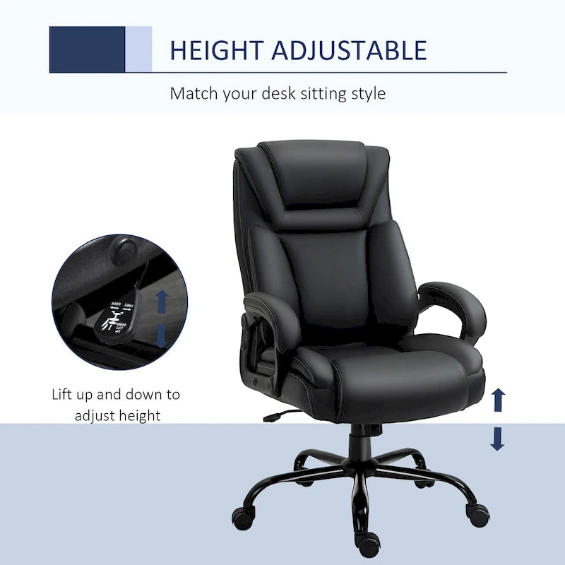 Fauteuil de bureau de direction extra-large et extra-haut