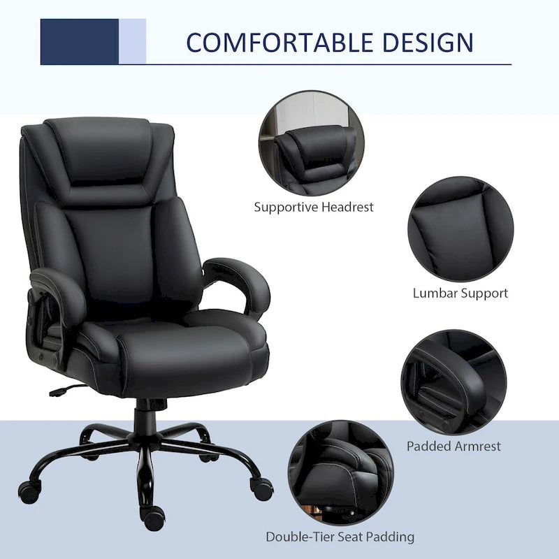 Fauteuil de bureau de direction extra-large et extra-haut