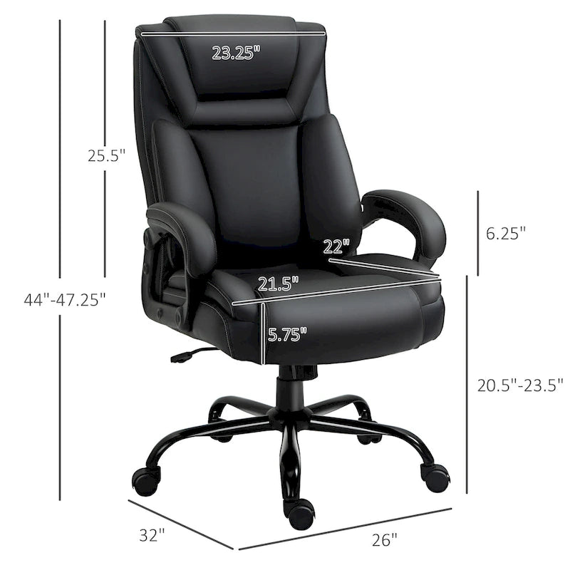 Fauteuil de bureau de direction extra-large et extra-haut