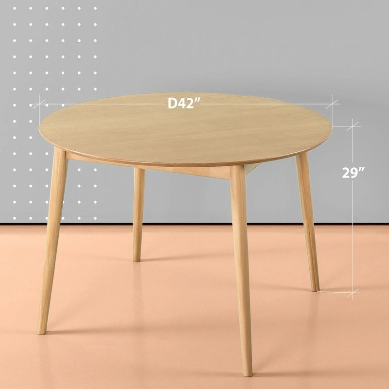 Table à manger en bois de style moderne de 42 pouces
