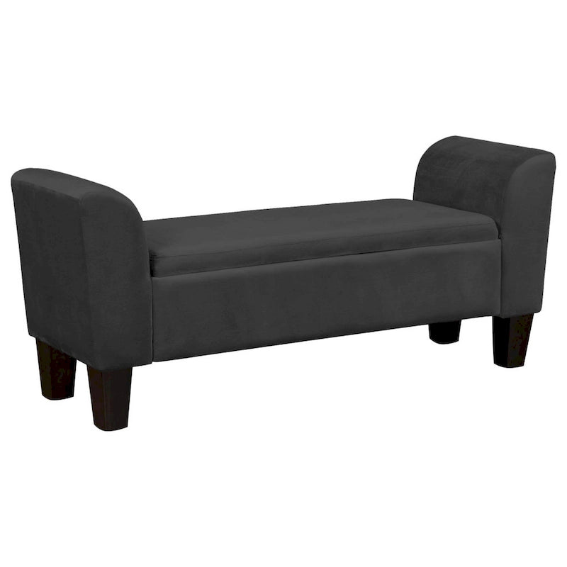 Banc de rangement décoratif de 55 pouces avec revêtement en velours haute performance