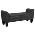 Banc de rangement décoratif de 55 pouces avec revêtement en velours haute performance